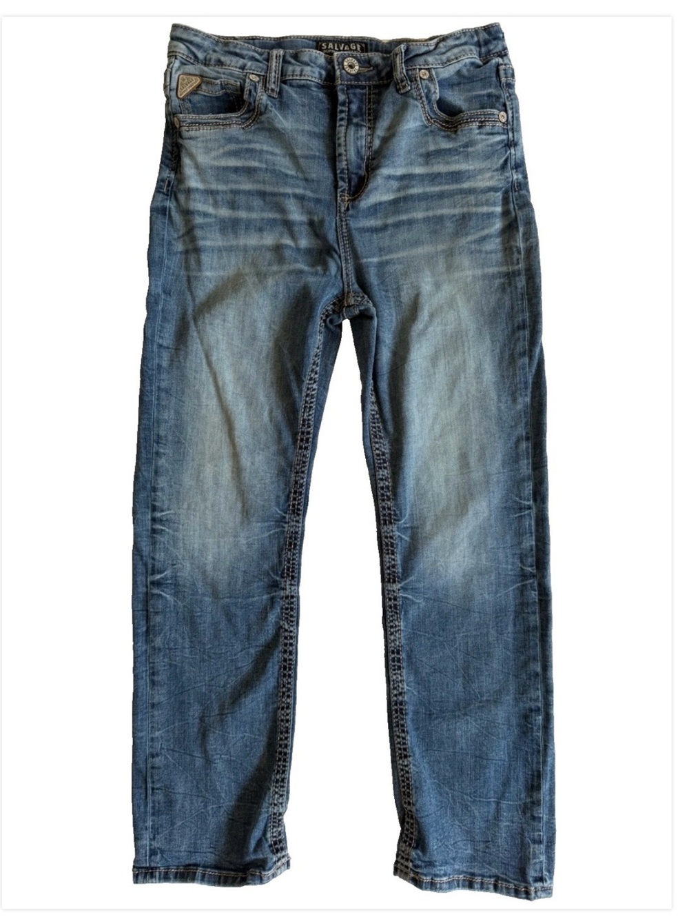 Salvage Supply Co Buckle Girls Size 16 Embellished Straight Leg Jeans
